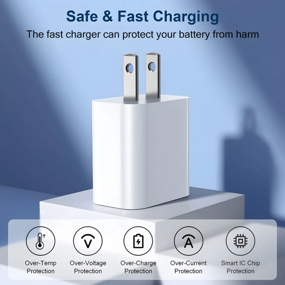 Multi-Port Fast Wall Charger Set