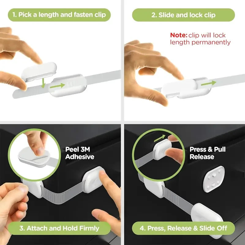 Adhesive Child Safety Cabinet Lock