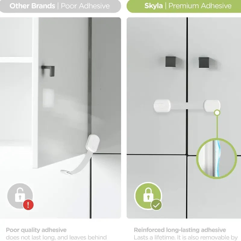 Adhesive Child Safety Cabinet Lock