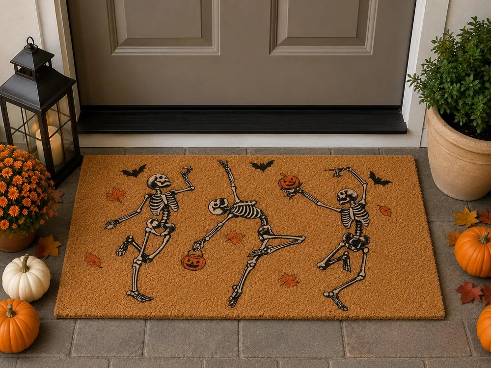 Dancing Skeleton Halloween Doormat
