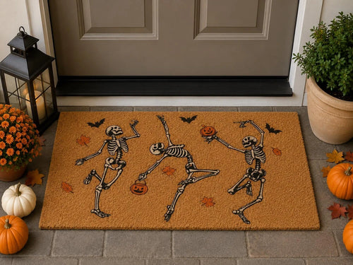 Dancing Skeleton Halloween Doormat